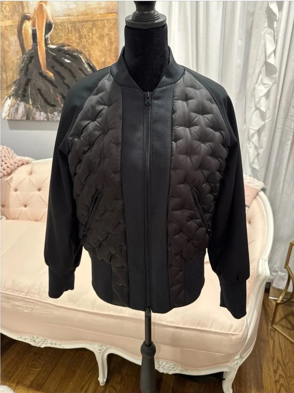 Under Armour Black Quilted Bomber Jacket